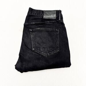 All Saints Rex Black Button Fly Slim LegDenim Jeans Size 33